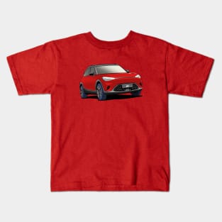 Red Smart Car 'Hashtag One' #1 Kids T-Shirt